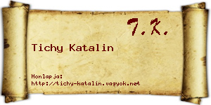 Tichy Katalin névjegykártya